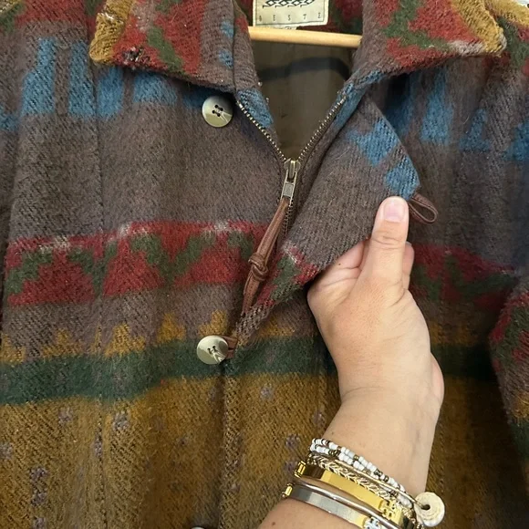 Vintage southwestern Multicolor Patterned Men's Jacket size M - Picture 10 of 15